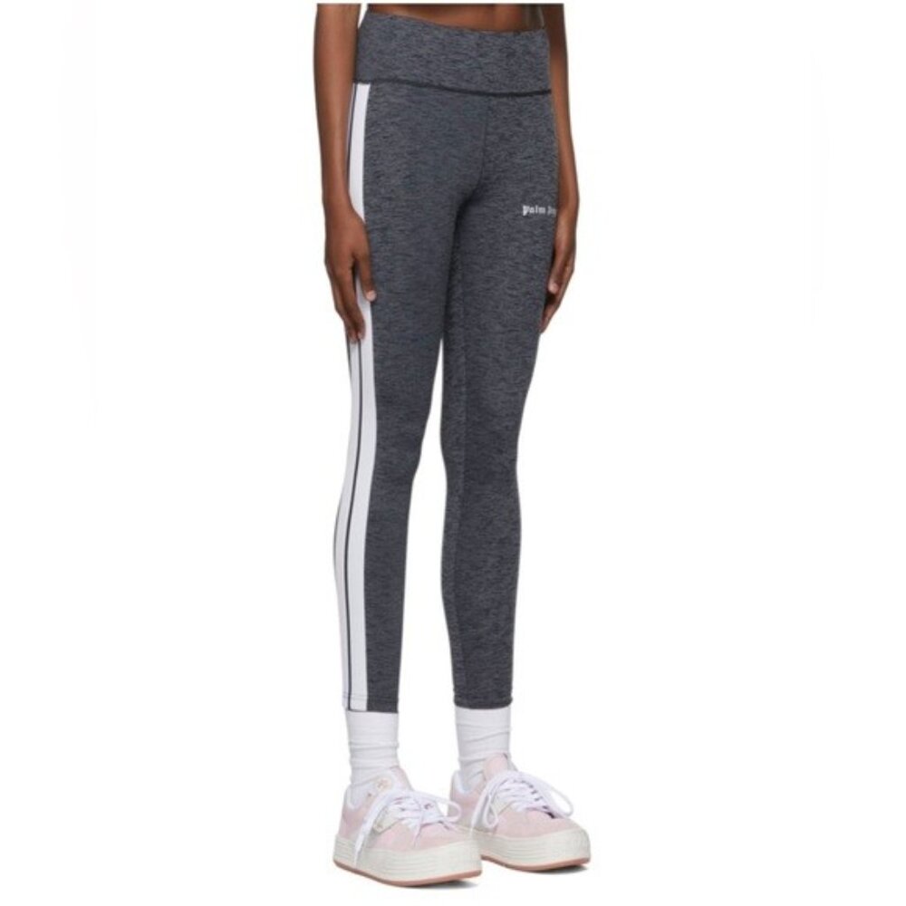 Palm Angels Logo Track Gray Leggings Size Medium